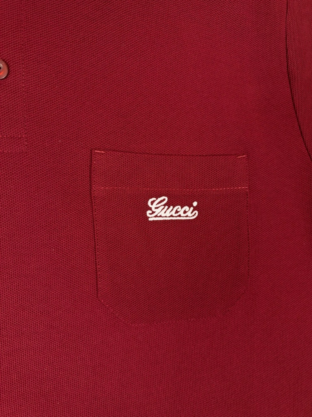 MEN'S GUCCI BURGUNDY POLO SHIRT CHEST POCKET SIZE SMALL REGULAR FIT LIKE NEW - Picture 2 of 8